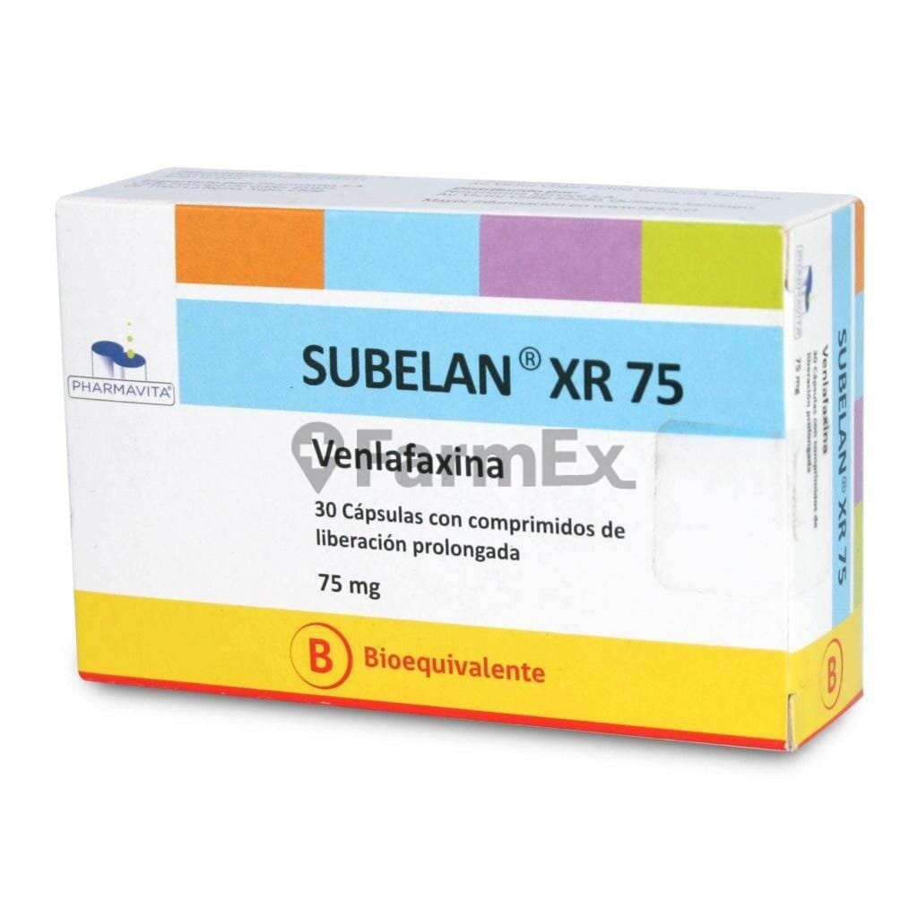 Subelan XR 75 mg x 30 cápsulas de Liberación Prolongada susc-1 de 4 meses Farmex-Suscripciones-Persistente
